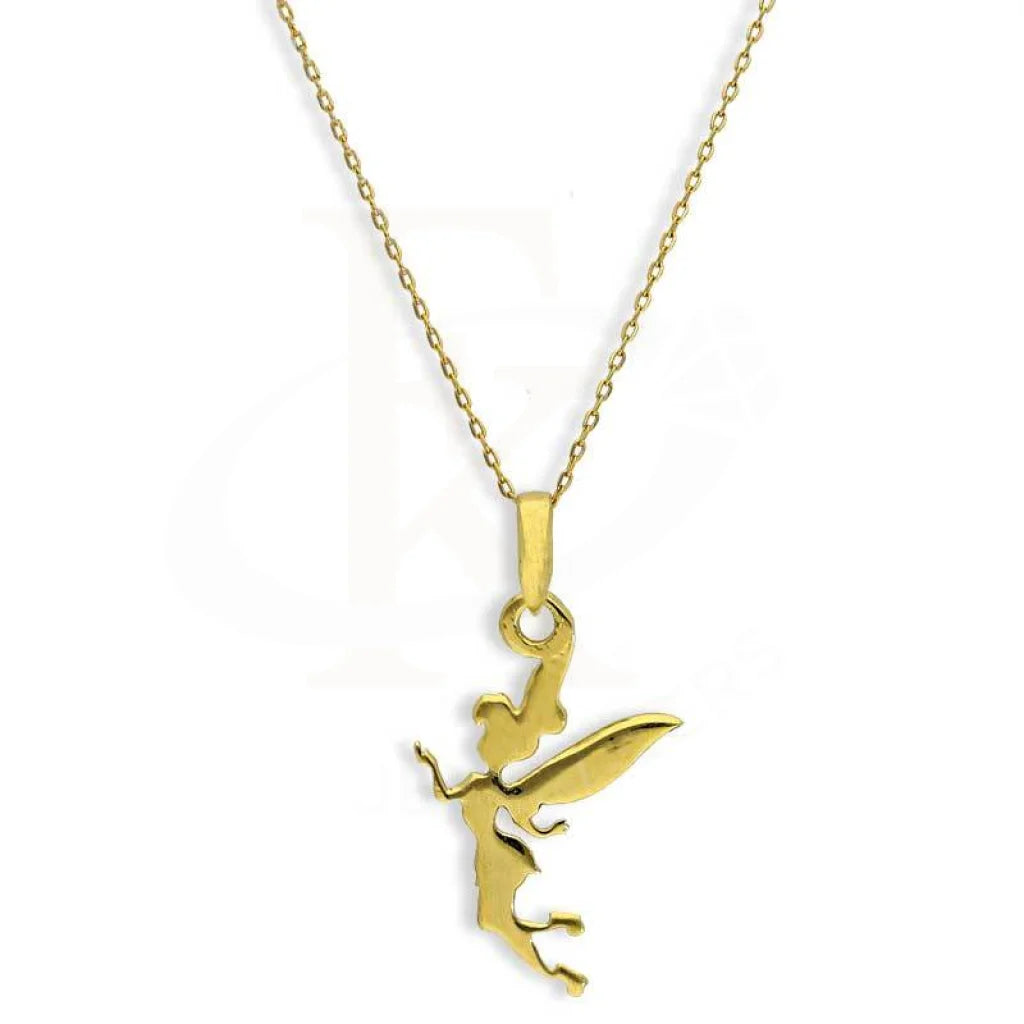 Rural Necklaces -Gold Necklace (Chain with Tinkerbell Fairy Angel Pendant) 18KT - FKJNKL18K2690