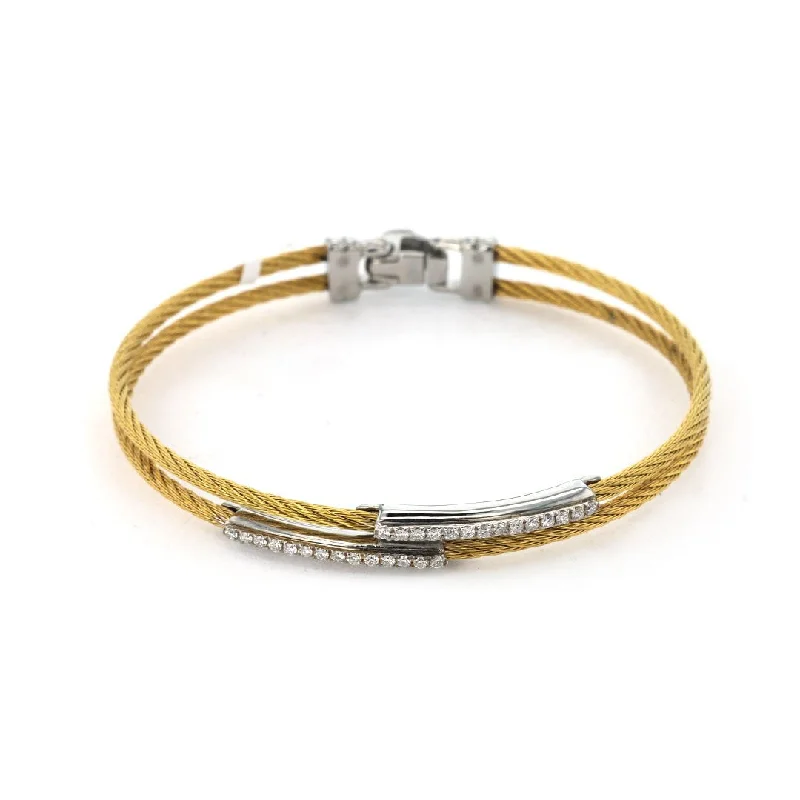 New Year Bracelets -0.23 ctw Diamond Cable Bangle Bracelet