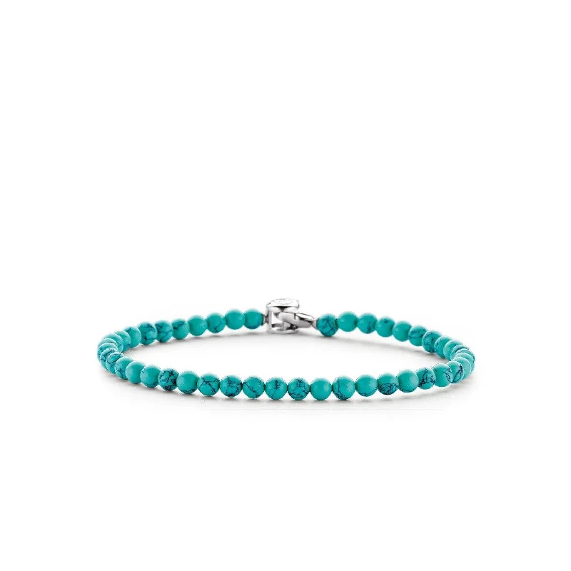 Spiritual Bracelets -Ti Sento Sterling Silver Bead Bracelet - Turquoise