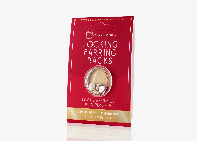 Ladies Earrings Gold Plated-EARRING BACKS FOR GOLD