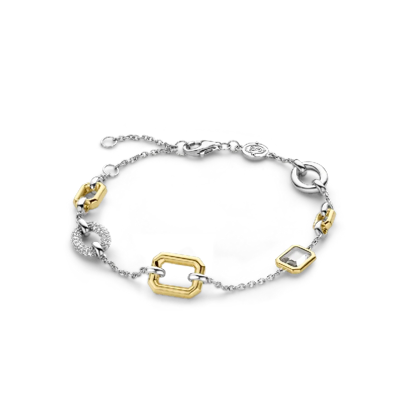 Abstract Bracelets -Ti Sento 18ct Gold Vermeil Silver Shapes Bracelet