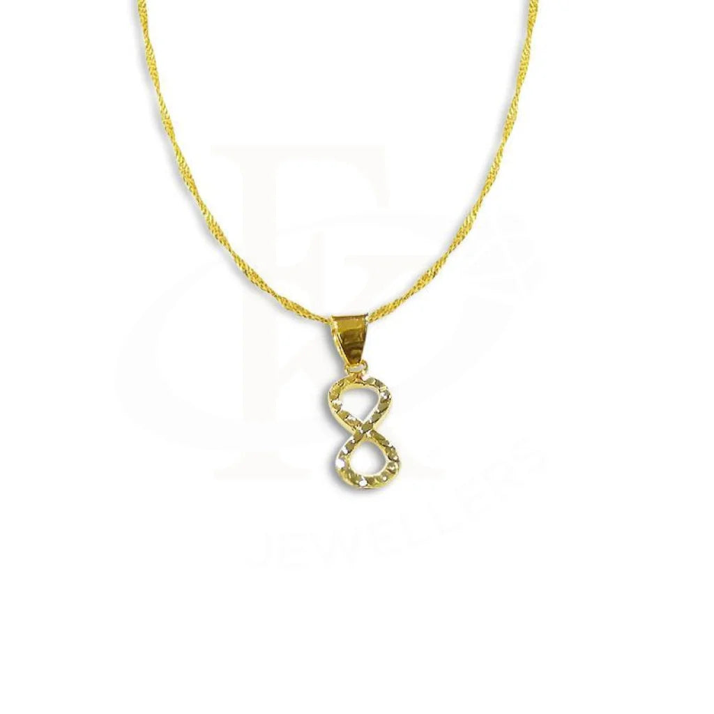 Gemstone Necklaces -Gold Necklace (Chain with Infinity Pendant) 18KT - FKJNKL1226