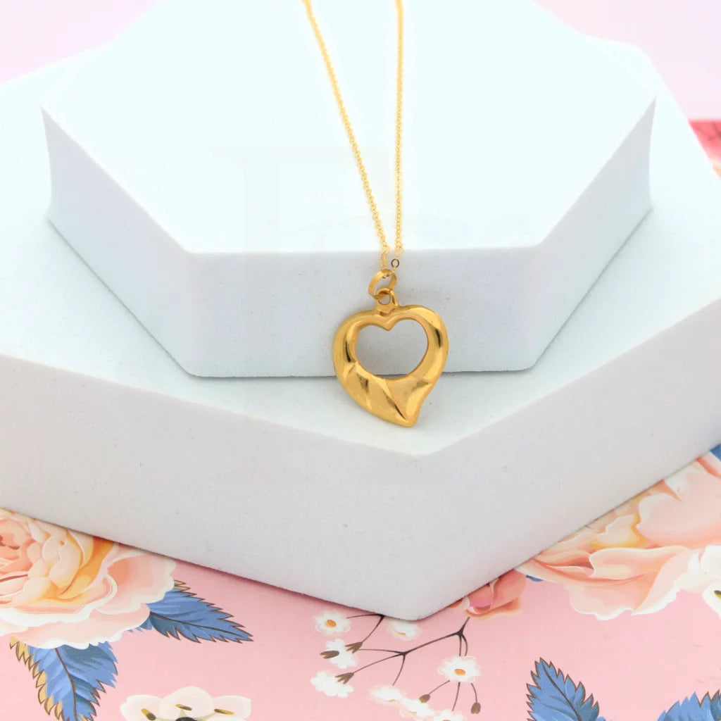 Modern Necklaces -Gold Necklace (Chain with Heart Pendant) 21KT - FKJNKL21KM8208