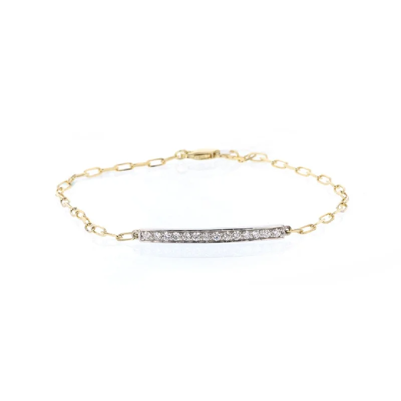 Casual Bracelets -0.26 ctw Diamond Paper Clip Bracelet