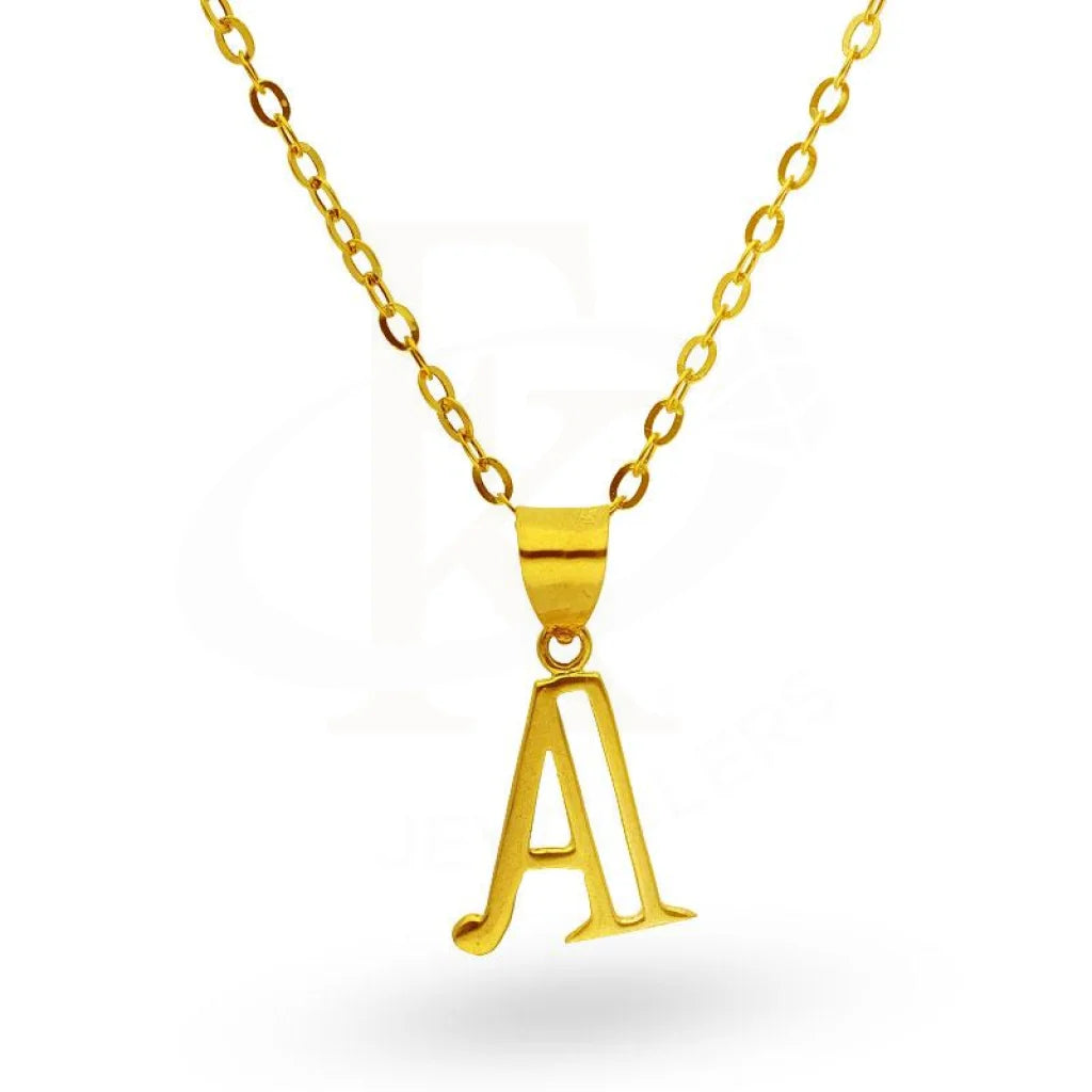 Zodiac Necklaces -Gold Necklace (Chain with Alphabet Pendant) 18KT - FKJNKL1625