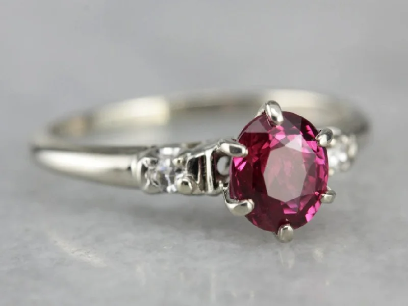 Ladies Engagement Rings Sun Halo-Hot Pink Ceylon Sapphire Engagement Ring