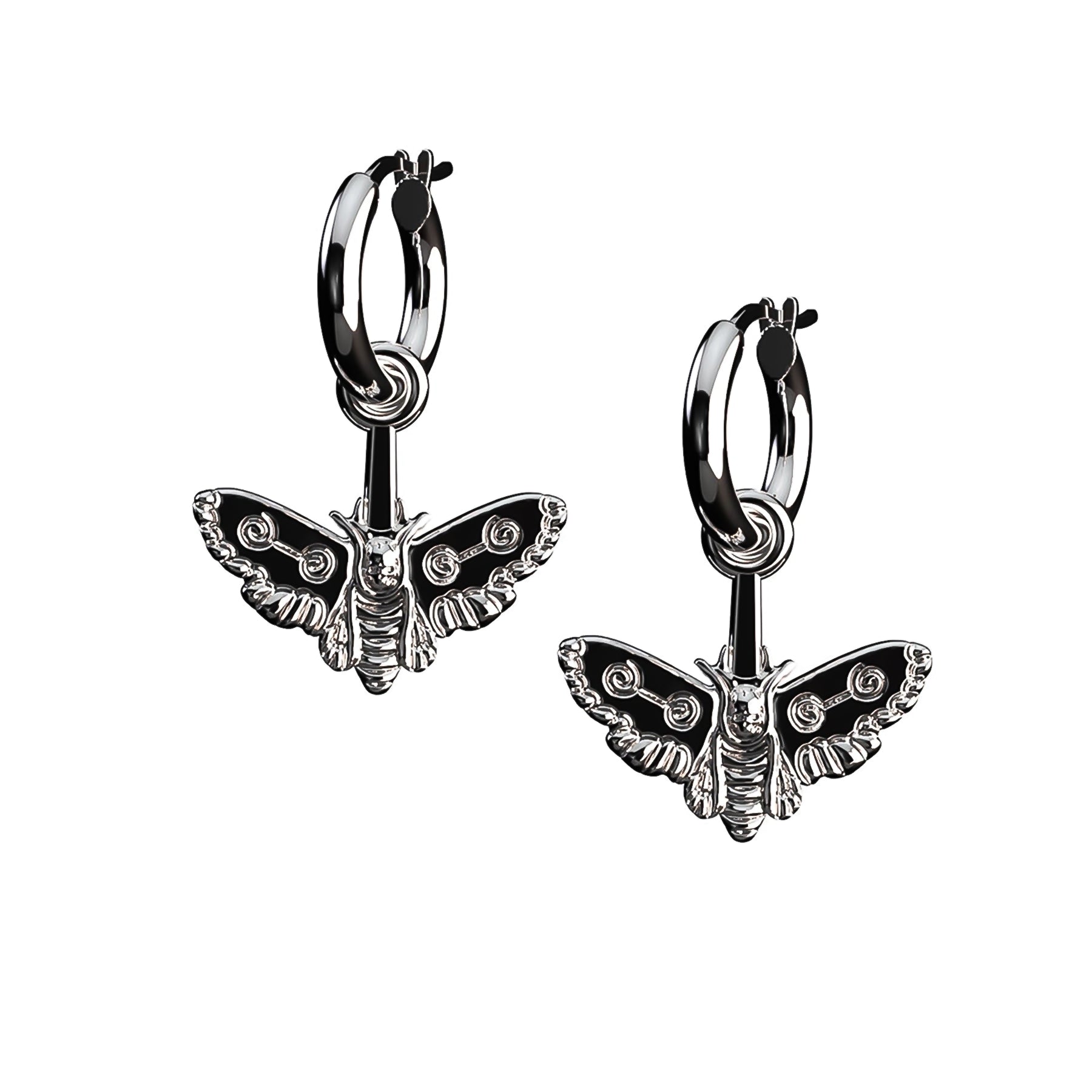 Ladies Earrings with Colemanite-MOTH DANGLE EARRING