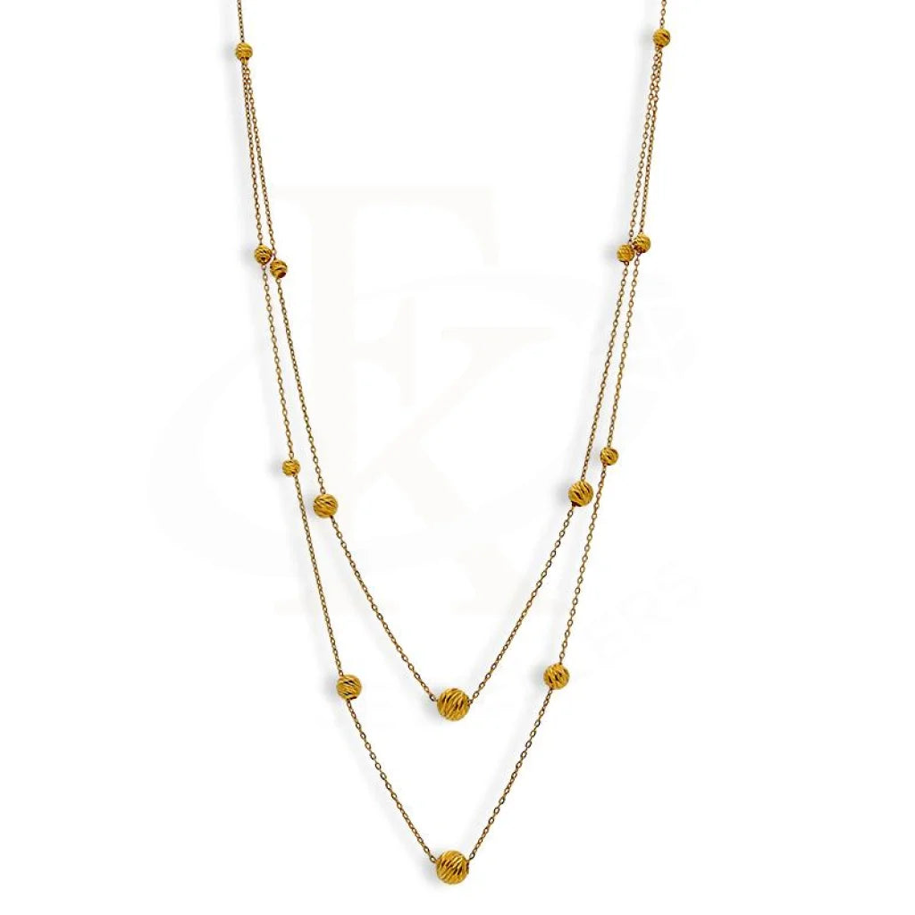 Quirky Necklaces -Gold Ball Necklace 21KT - FKJNKL21K2543