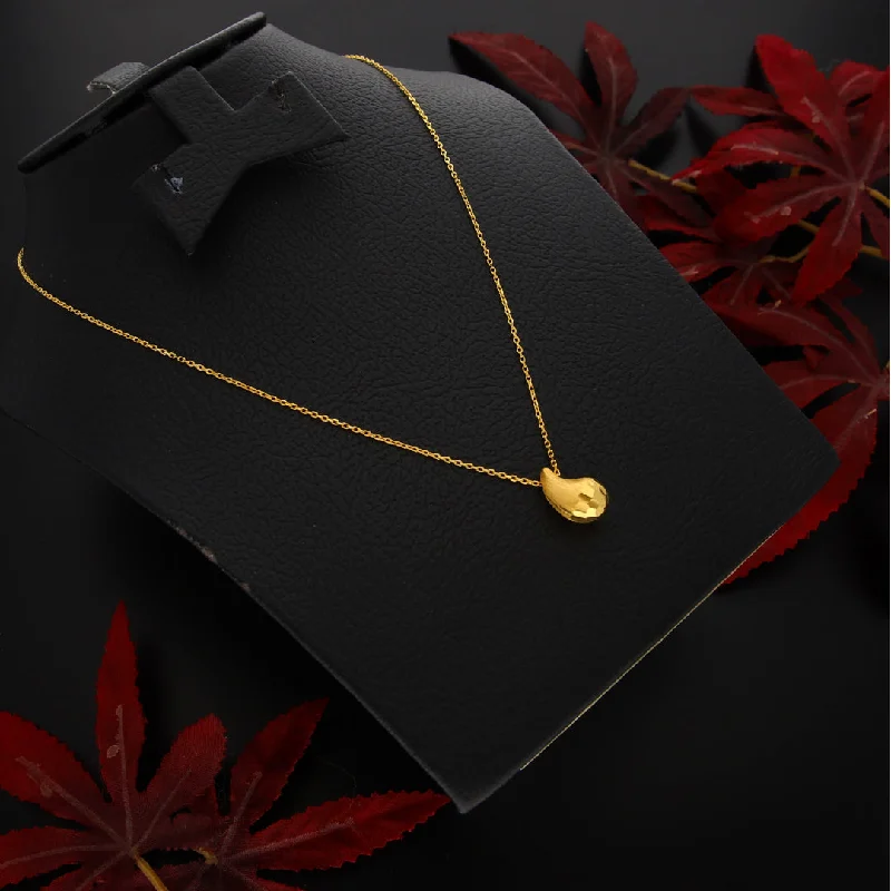 Happiness Necklaces -Gold Necklace (Chain With Tear Drop Shaped Pendant) 21KT - FKJNKL21KM9990