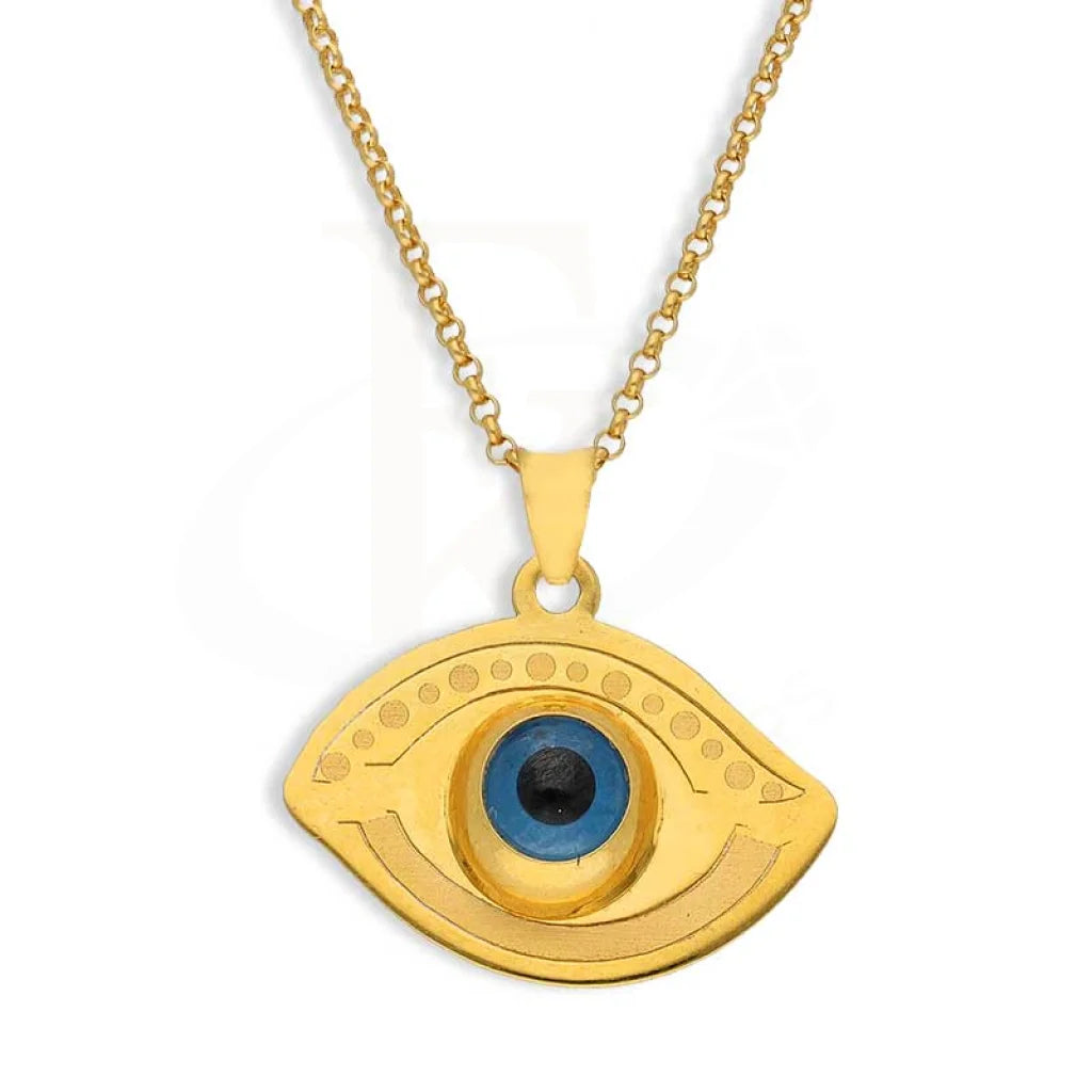 Dog Necklaces -Gold Necklace (Chain with Evil Eye Pendant) 21KT - FKJNKL21K2441