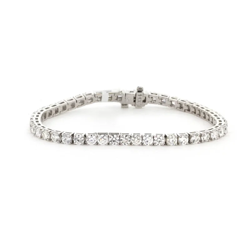 Rigid Bracelets -7.03 ctw Diamond Tennis Bracelet