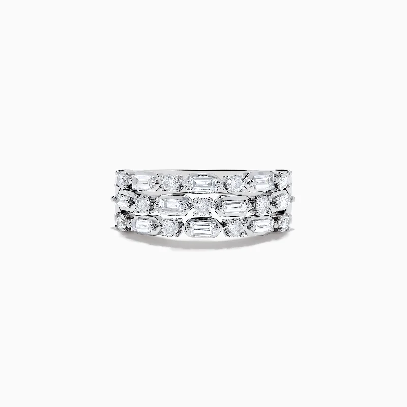 Ladies Rings with Kornerupine-Classique 14K White Gold Diamond Ring