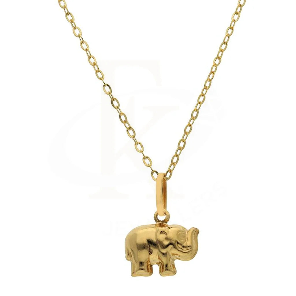 Long Necklaces -Gold Necklace (Chain with Elephant Pendant) 18KT - FKJNKL18K2517