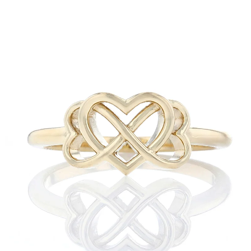 Ladies Rings with Tugtupite-Infinity Heart Ring