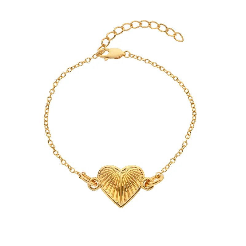 Symmetrical Bracelets -Hot Diamonds Gold Vermeil Essence Heart Bracelet