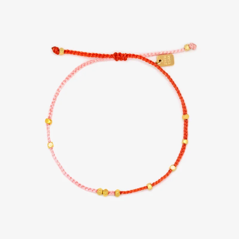 Luxury Bracelets -Pink & Red Two Toned Dainty Bracelet