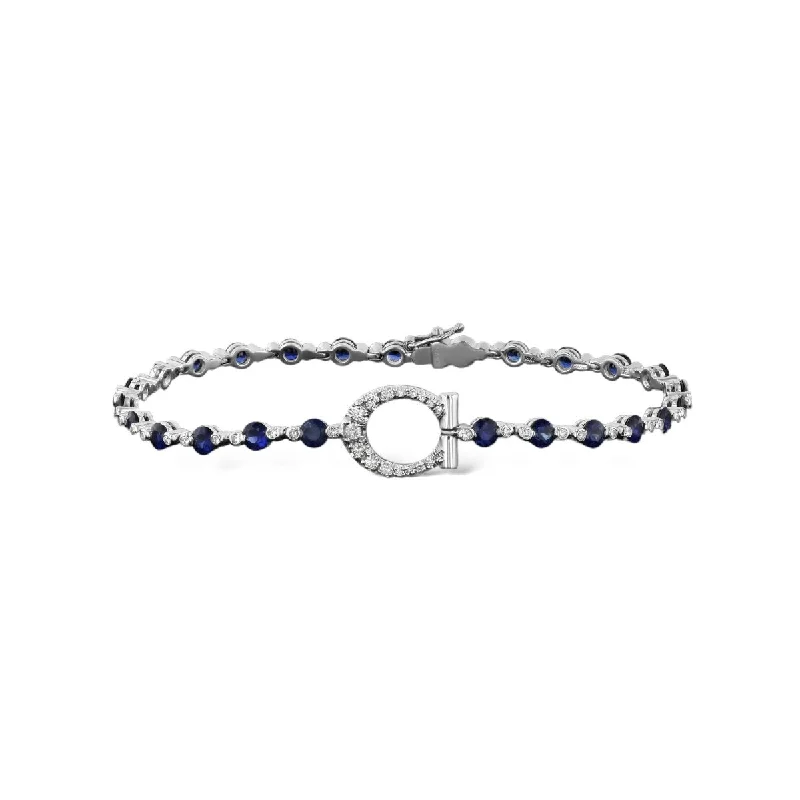 Triangle Bracelets -Horse Bit Sapphire Diamond Bracelet