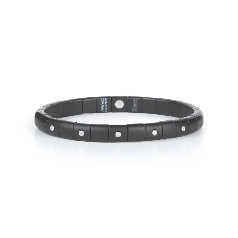 Subtle Bracelets -0.05 ctw Diamond Strech Ceramic Bracelet