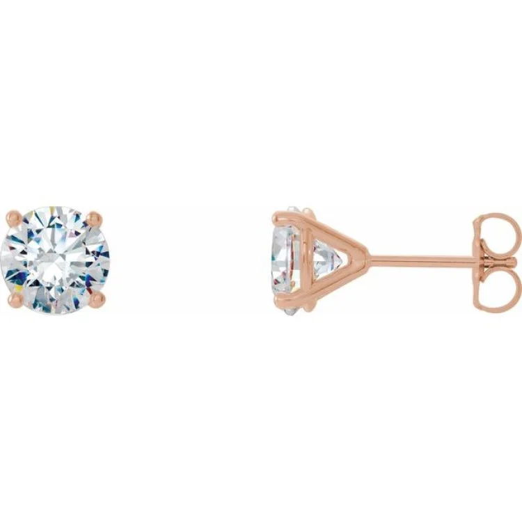 Ladies Earrings with Topaz-14K Rose 1/2 CTW Natural Diamond Cocktail-Style Earrings