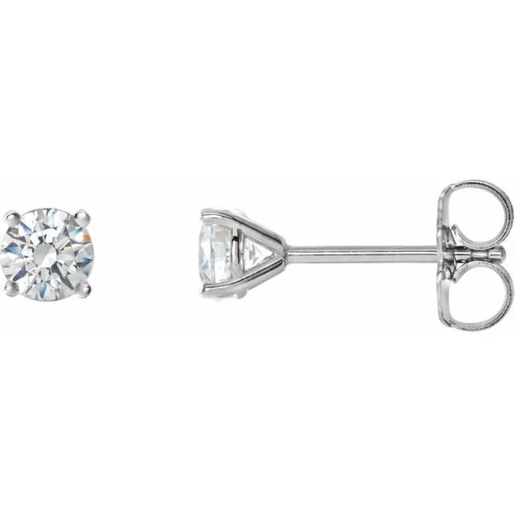 Ladies Earrings with Zincite-14K White 1/3 CTW Natural Diamond Cocktail-Style Earrings