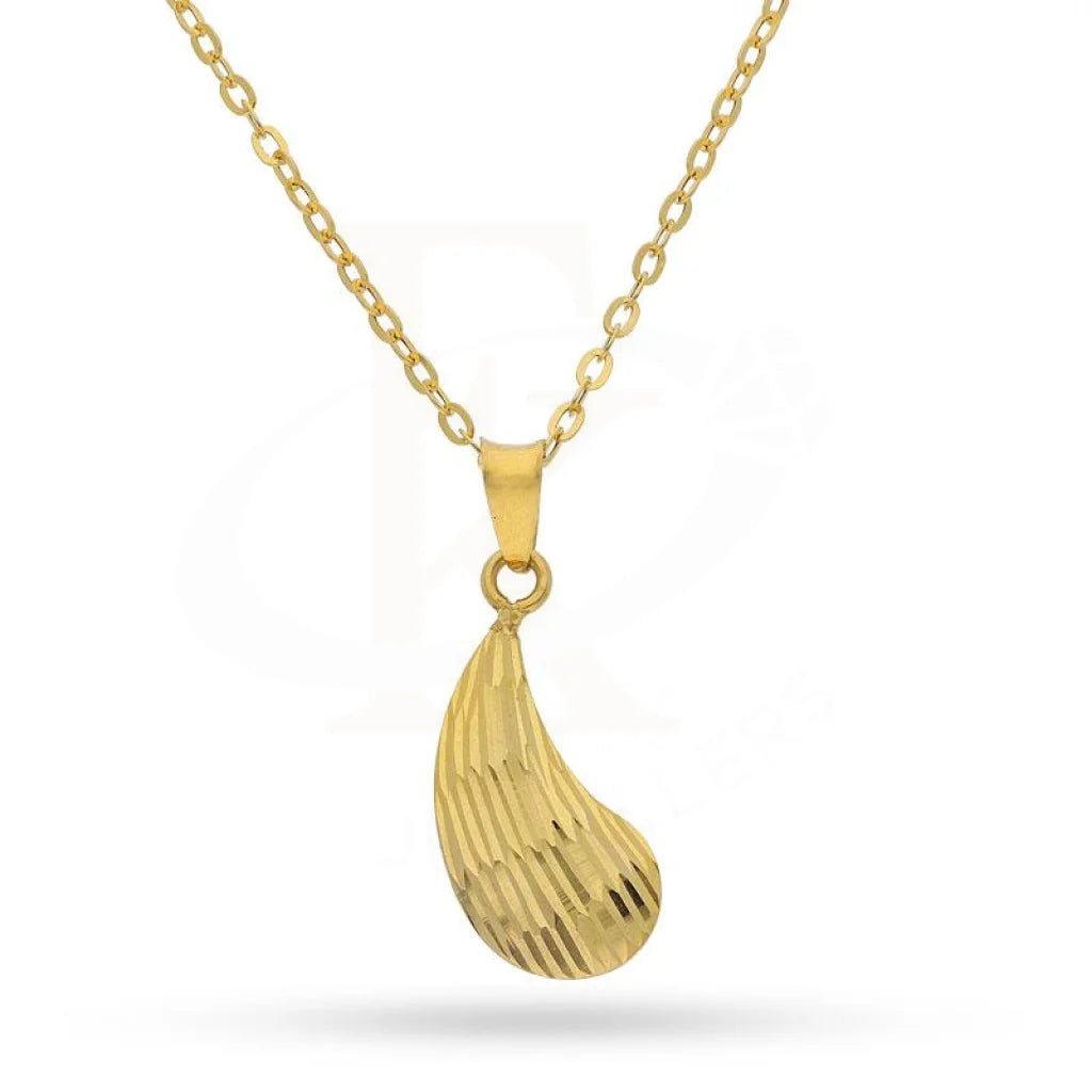 Thin Necklaces -Gold Necklace (Chain with Pendant) 18KT - FKJNKL1209