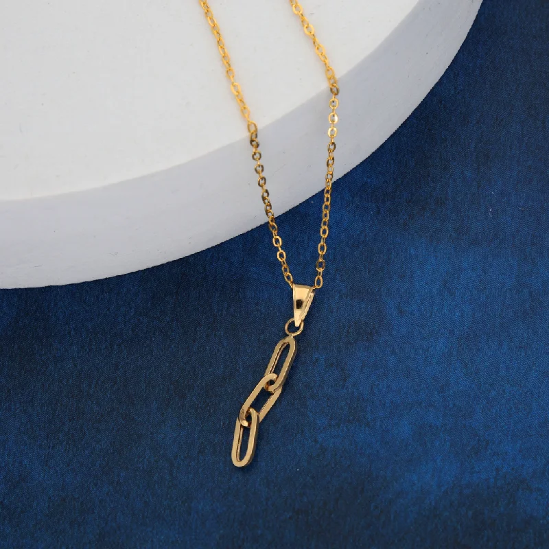 Engagement Necklaces -Gold Necklace (Chain with Linked Pendant) 18KT - FKJNKL18K9168