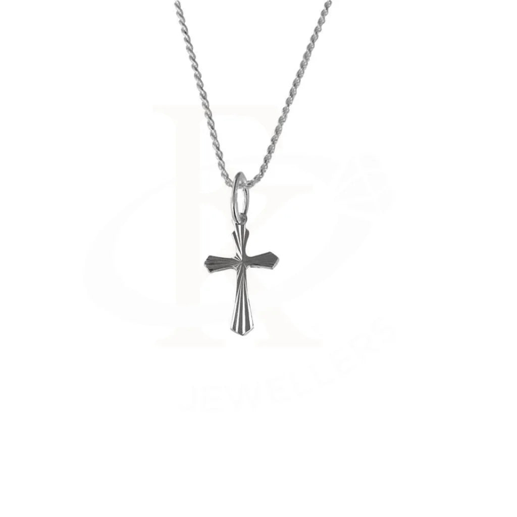 Lariat Necklaces -Sterling Silver 925 Necklace (Chain with Cross Pendant) - FKJNKL1721