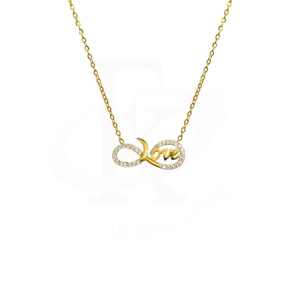 Modern Necklaces -Gold Infinity Love Necklace 18KT - FKJNKL1817