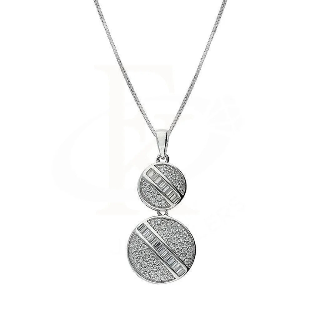 Nature-Inspired Necklaces -Sterling Silver 925 Necklace (Chain With Round Shaped Pendant) - FKJNKLSL3061