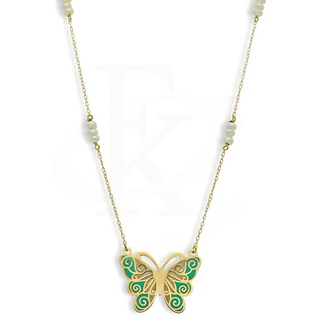 Healing Necklaces -Gold Butterfly Necklace 18KT - FKJNKL18K2555