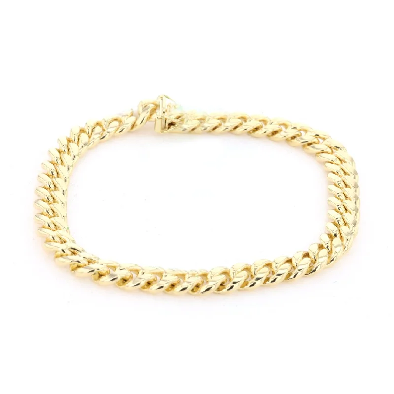 Flower Bracelets -7.2MM 8" Cuban Link Bracelet