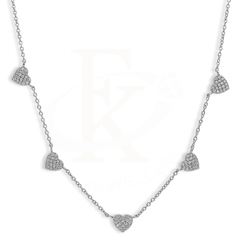 Radiance Necklaces -Sterling Silver 925 Hearts Necklace - FKJNKLSL2579