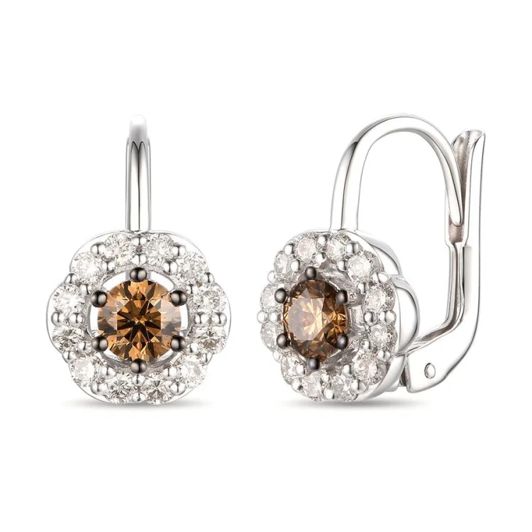 Ladies Earrings with Herderite-Le Vian 14K Vanilla Gold Earrings