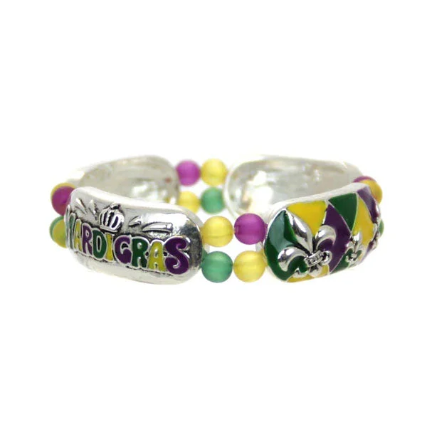 Green Bracelets -Mardi Gras Stretch Bracelet