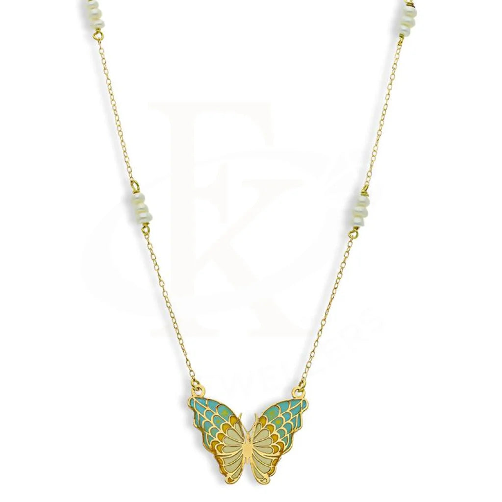 Planet Necklaces -Gold Butterfly Necklace 18KT - FKJNKL18K2546