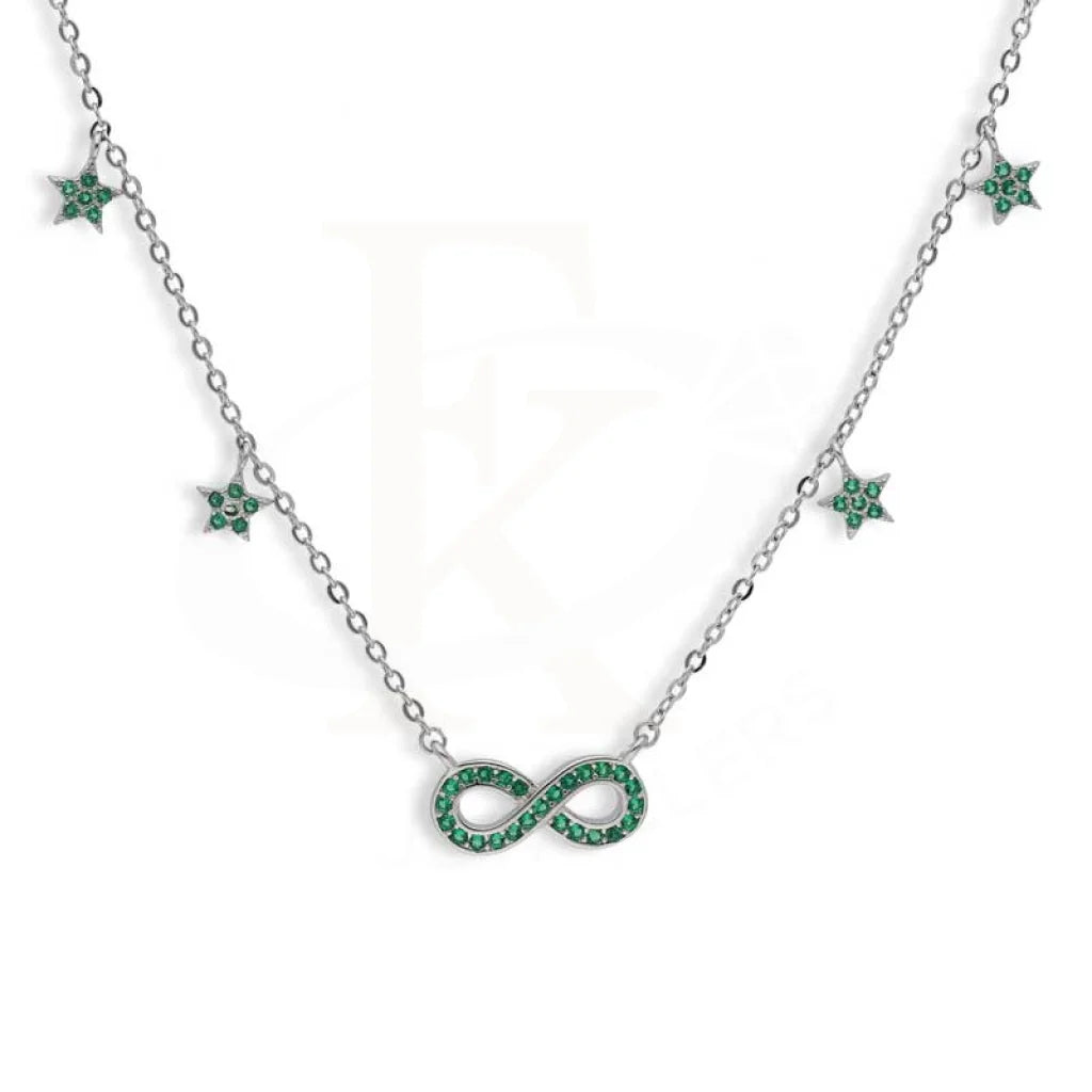 Hope Necklaces -Sterling Silver 925 Infinity and Stars Shaped Necklace - FKJNKLSL2973