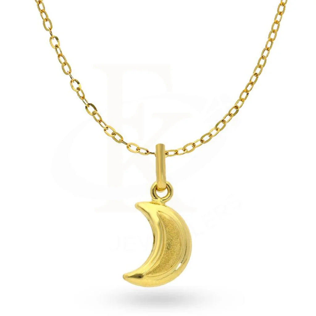 Soft Necklaces -Gold Moon Slice Necklace 18KT - FKJNKL1993