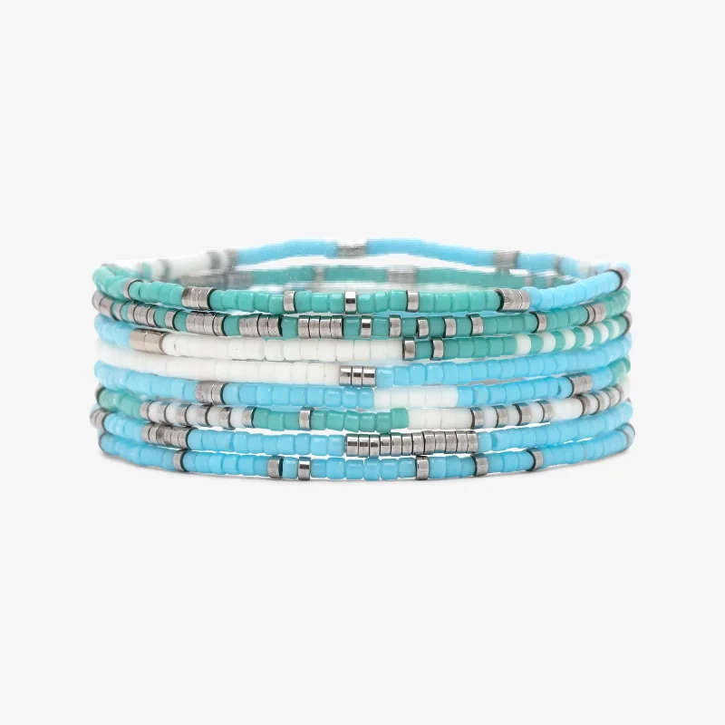 Family Bracelets -Seafoam Dream Stretch Bracelet Set of 8