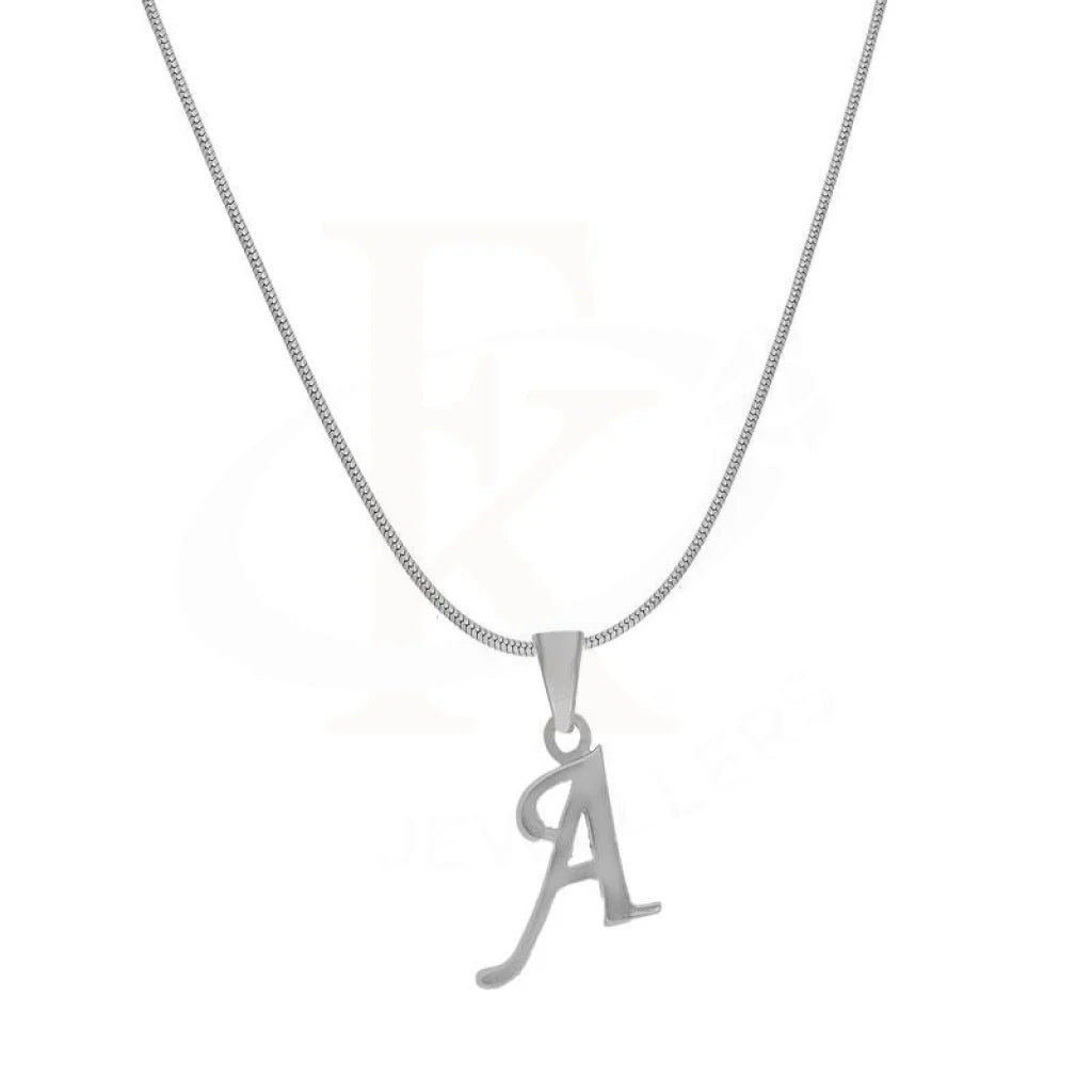 Family Necklaces -Sterling Silver 925 Necklace (Chain with Alphabet Pendant) - FKJNKLSL2050