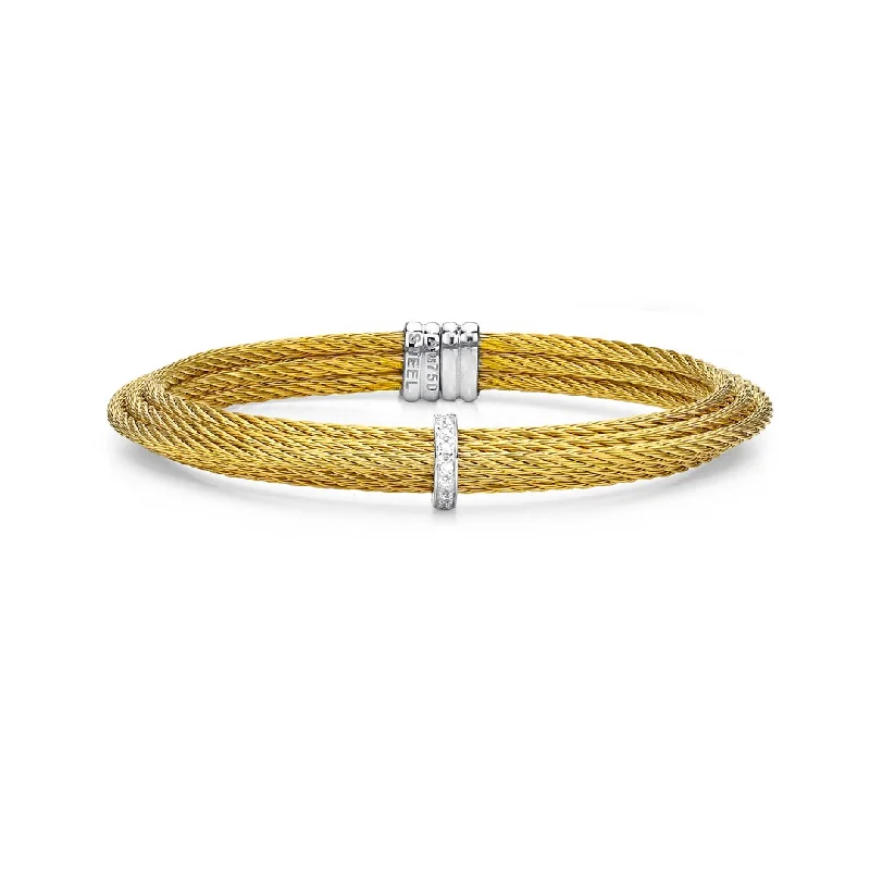 Thin Bracelets -0.06 ctw Diamond Cable Bangle Bracelet | M10276600