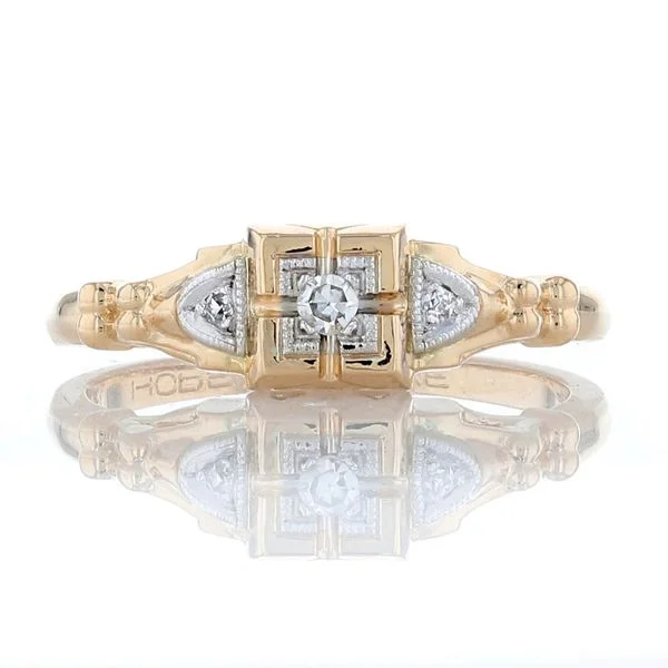 Ladies Rings for Prom-Antique Two Tone Ring