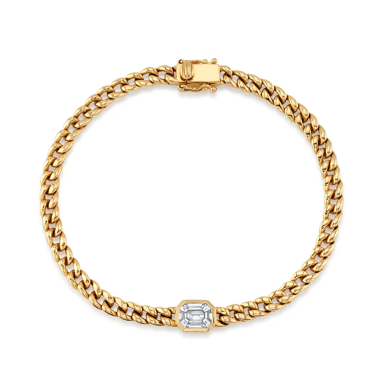 Office Bracelets -Curb Link Diamond Bracelet