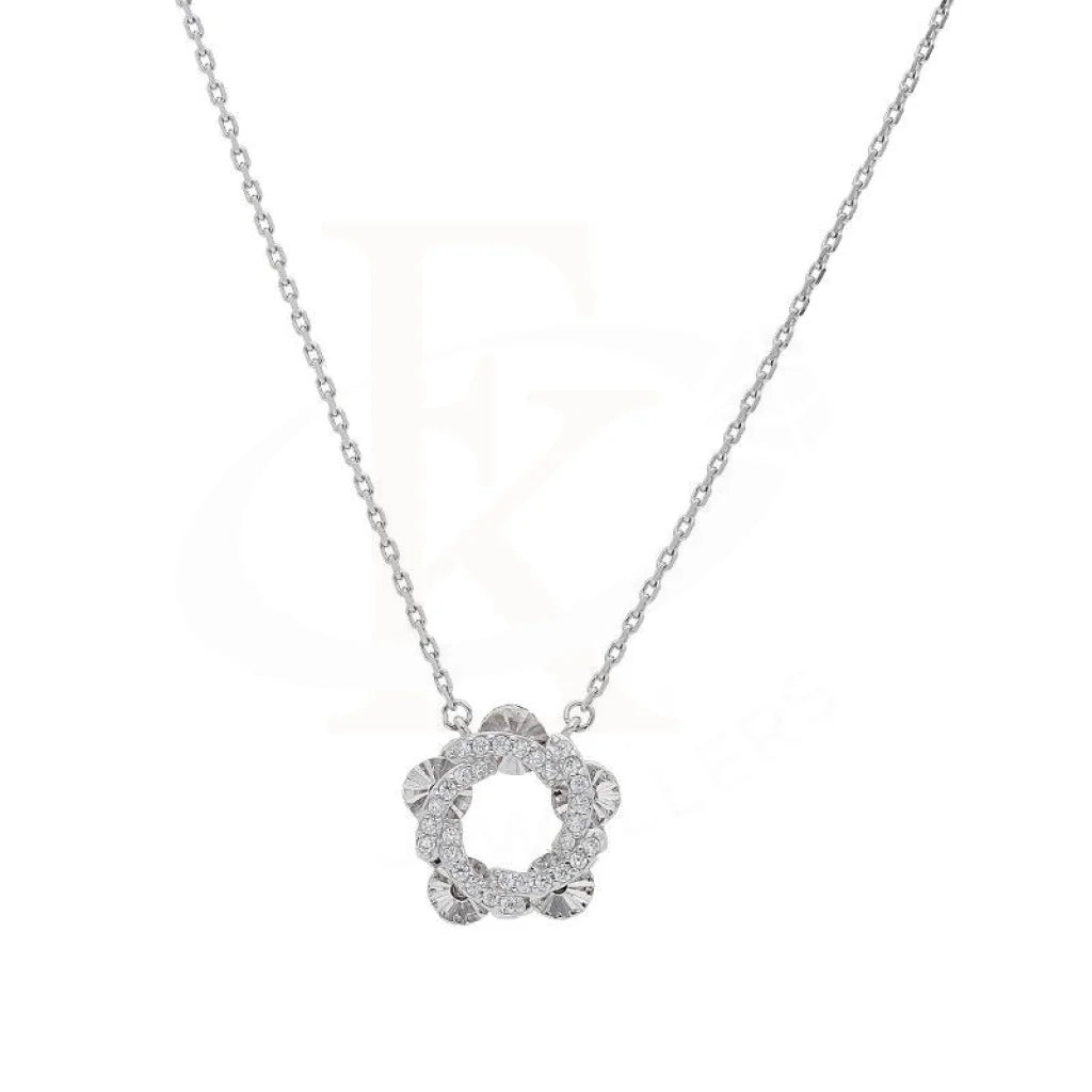 Luxury Necklaces -Sterling Silver 925 Spiral Flower Necklace - FKJNKL1899