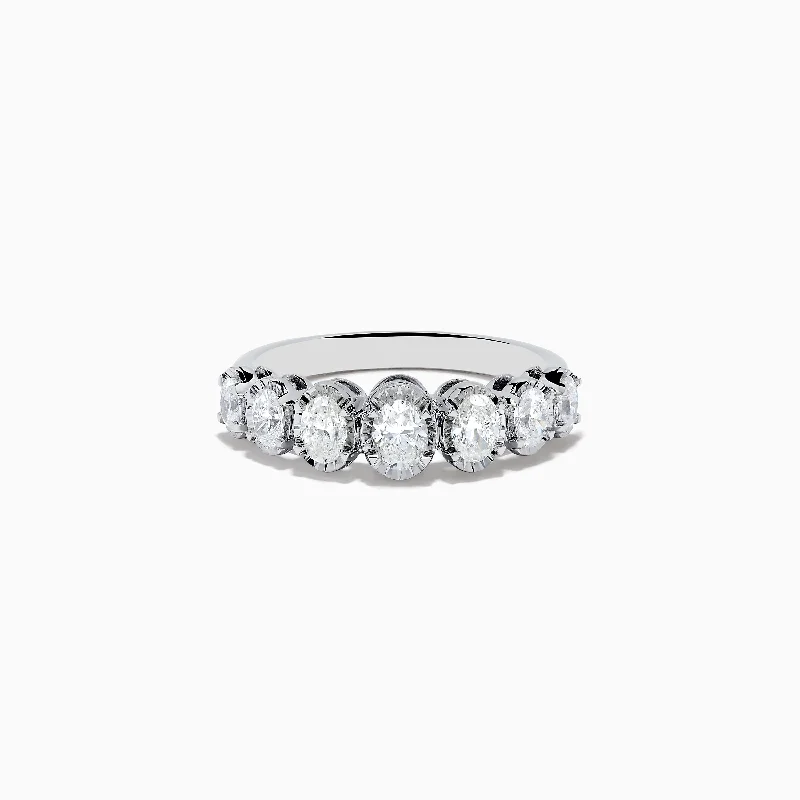 Ladies Rings Retro Design-Pave Classica 14K White Gold Diamond Ring