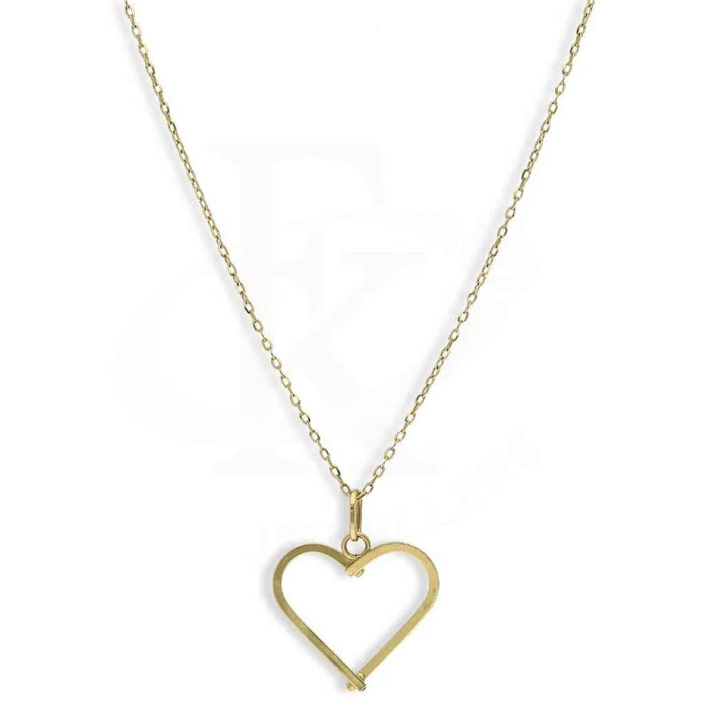 Forest Necklaces -Gold Necklace (Chain With Heart Pendant) 18KT - FKJNKL18K3157