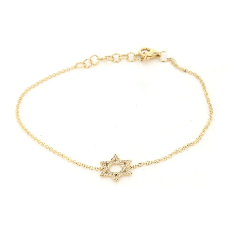 Planet Bracelets -0.11 ctw Diamond Star of David Bracelet