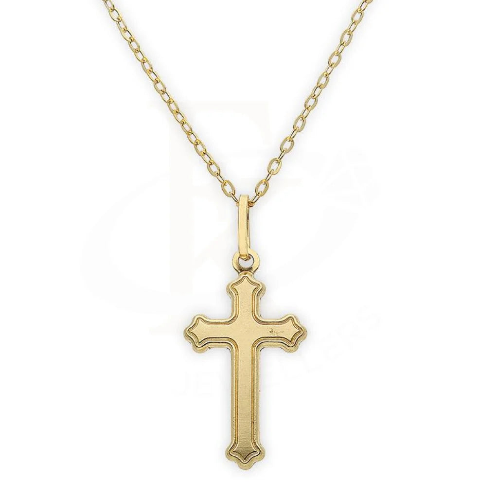 Art Deco Necklaces -Gold Necklace (Chain with Cross Pendant) 18KT - FKJNKL18K2416