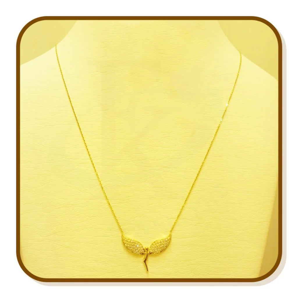 Glitter Necklaces -Gold Angel Necklace 18KT - FKJNKL1191