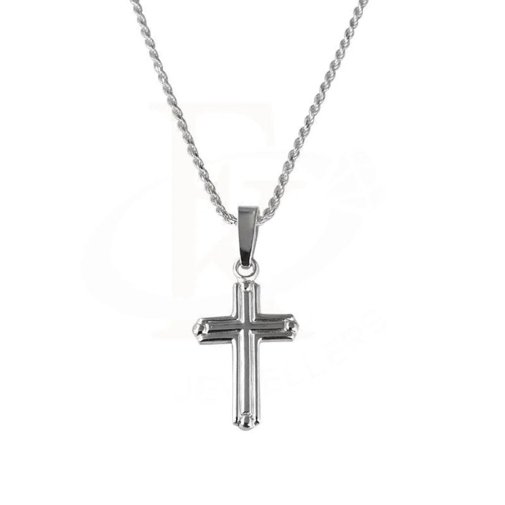 Engagement Necklaces -Sterling Silver 925 Necklace (Chain with Cross Pendant) - FKJNKL1706