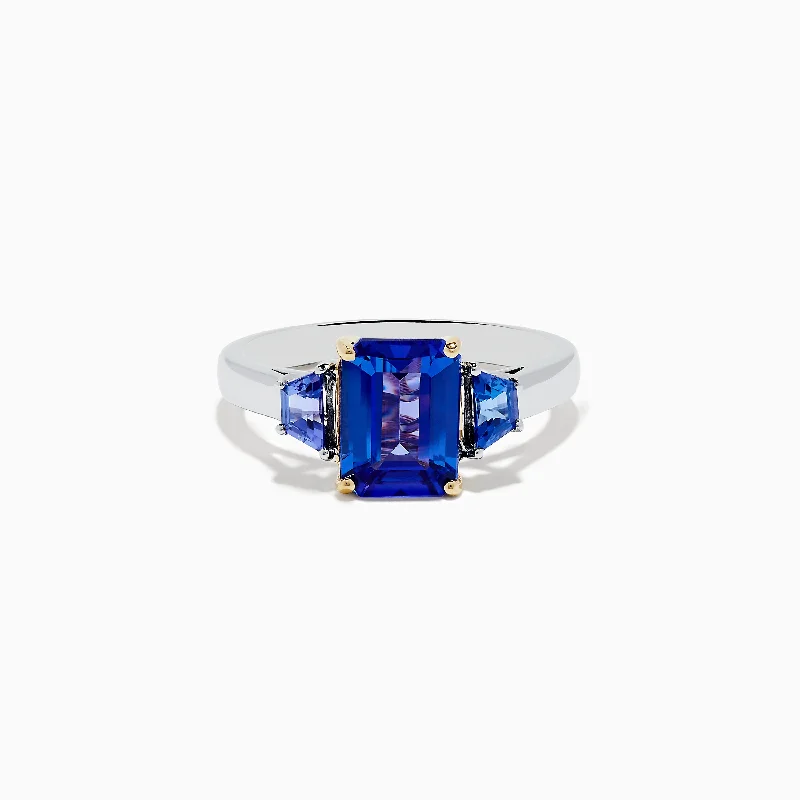 Ladies Rings Affordable Price-Nahla Siri 14K Two-Tone Gold Tanzanite Ring